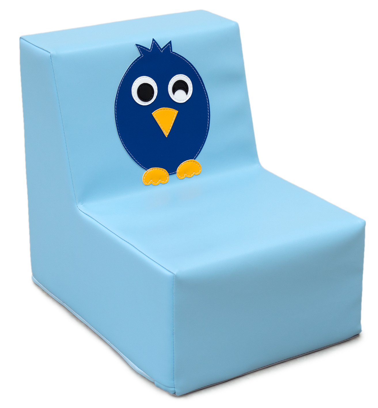 3178 - sofá individual pássaro azul