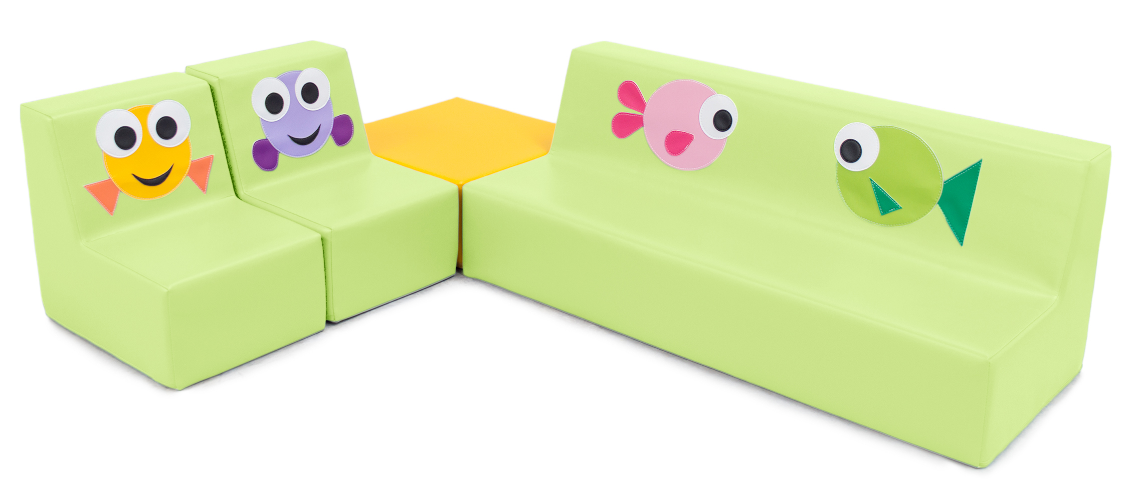 3179 - conjunto de sofás com quadrado peixes