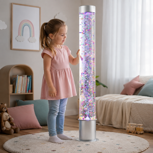 Senzorni LED cijevni stup s mjehurićima i ribicama (120 cm)